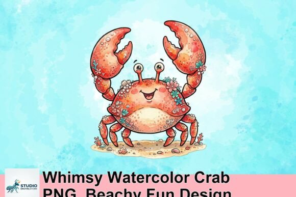 Capture Coastal Joy with This Whimsical Watercolor Crab