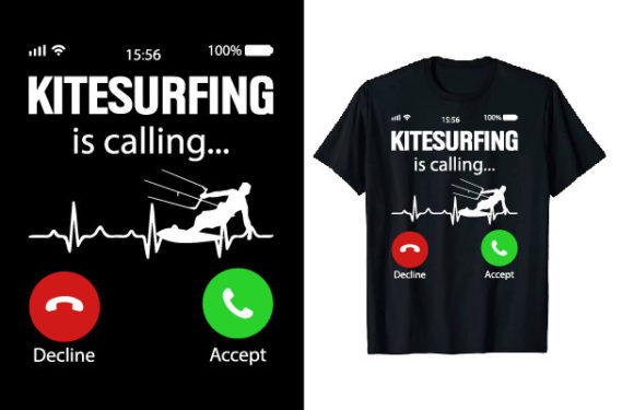 Catch the Wave: Kiteboarding Kitesurfing T-shirt Design