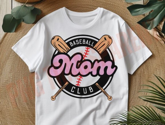 Celebrate the Season: Baseball Mom Letter Design PNG
