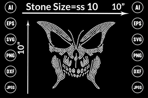 Edgy Elegance: Mastering the Skull Butterfly Rhinestone Design