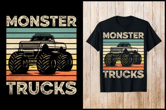 Unleash the Beast: The Allure of Monster Truck Retro T-Shirt Design