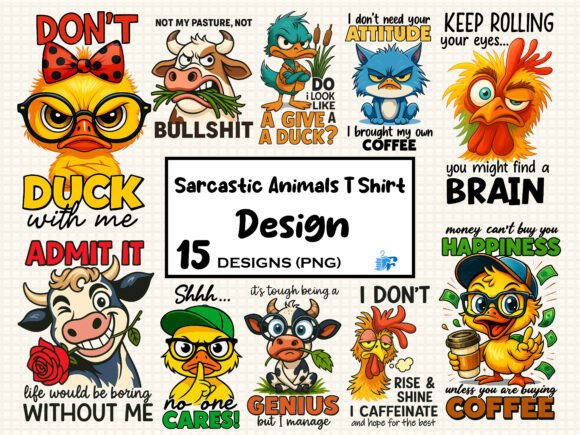 Unleash Your Brand's Wit with Sarcastic Animal Designs