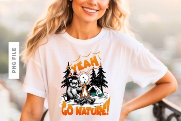 Yeah Go Nature! T-Shirt Design: A Fresh Take on Eco-Inspired Apparel